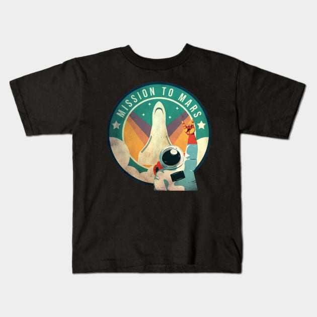 Mission to Mars: astronaut Kids T-Shirt by UnikRay